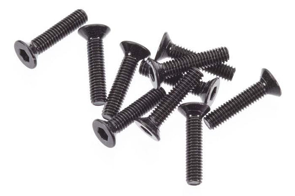Axial AXA0055 Flat Head Screw M2.6x12mm Black (10)