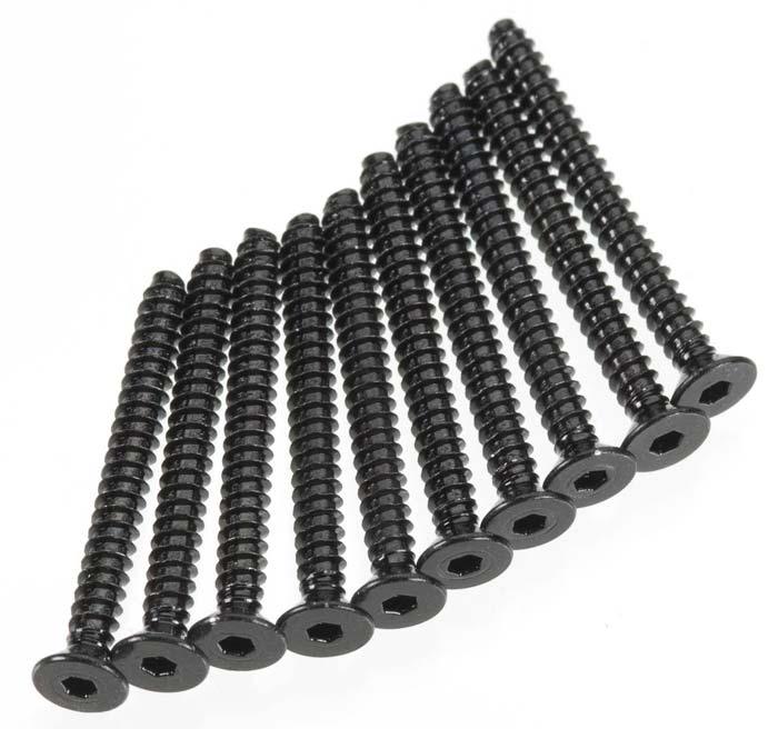 Axial AXA0418 Hex Socket Tapping Flat Head Black M2.6x25mm (10)