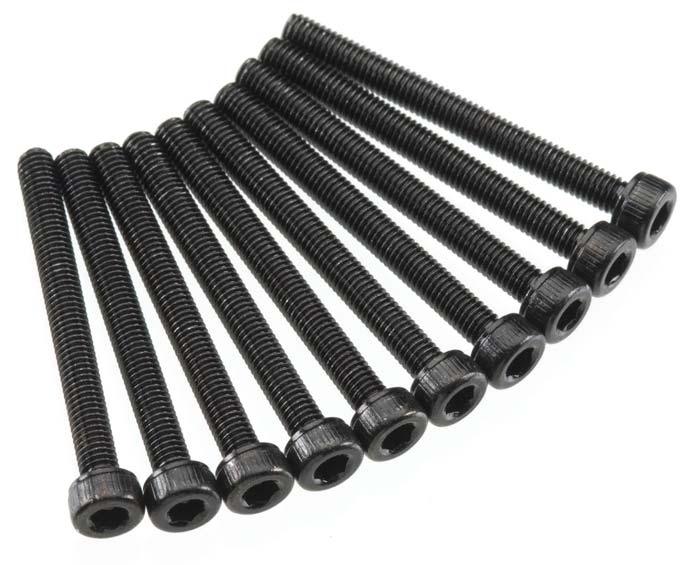 Axial AX091 SCX10 Wraith Score RR10 MAX-D Bomber Cap Head Screws M3x30mm Black