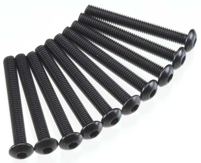 Axial AX120 SCX10 /II 3x25mm Button Head Screws (Black) (10) SCX10 III