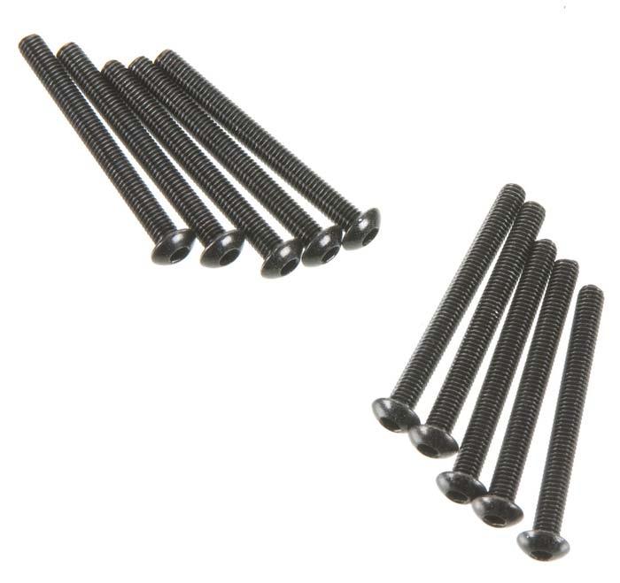 Axial AXA121 SCX10 /II EXO Bomber Hex Socket Button Head Screws M3x30mm Black