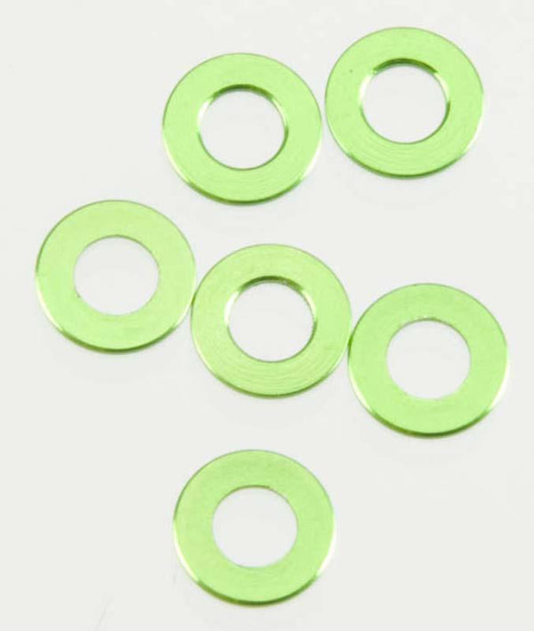 Axial AX1300 AX10 0.5x6mm Spacer Green (6)