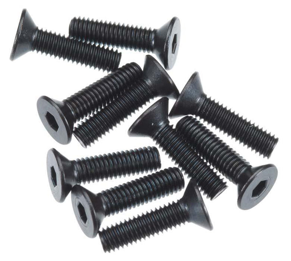 Axial AX146 AX10 EXO Hex Socket Flat Head Screws M3x12mm Black (10) Score Bomber SCX10 III