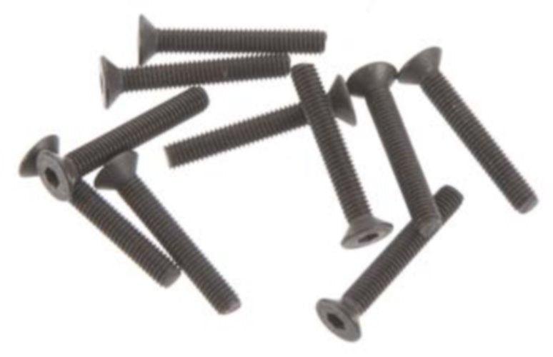 Axial AXA149 Hex Socket Flat Head M3x20mm Black (10) Yeti XL