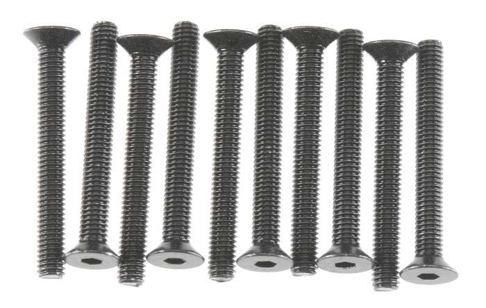 Axial AXA150 AX10 Score RR10 Bomber Hex Socket 3x25mm Flat Head Screw Black (10) SCX10 III