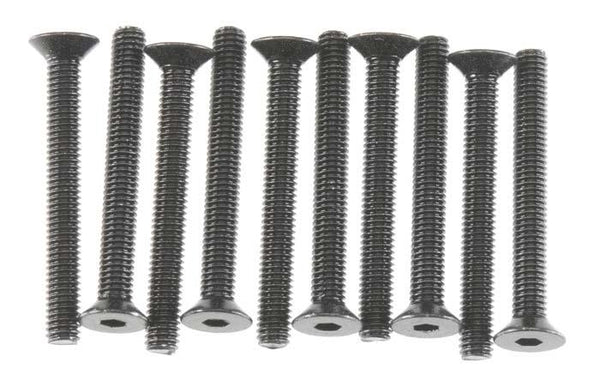 Axial AXA150 AX10 Score RR10 Bomber Hex Socket 3x25mm Flat Head Screw Black (10) SCX10 III