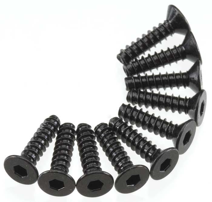 Axial AXA466 SCX10 Wraith EXO MAX-D Hex 3x12mm Self Tapping Flat Head Screw (10)