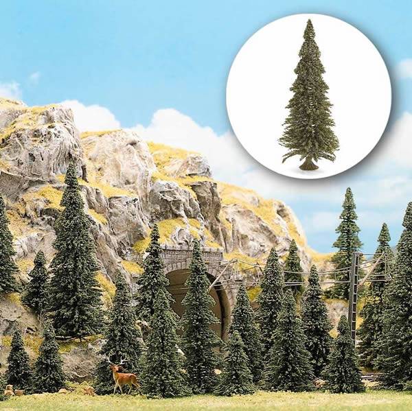 Black Forest® Hobby Supply Co Busch 6576 N Scale Trees Conifer -- Pines w/Roots Set 1-3/16 to 2-3/16" 3-6cm — N Scale
