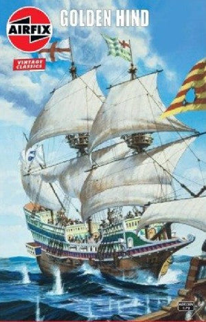 Black Forest® Hobby Supply Co Airfix 9258 1/72 Golden Hind Sailing Ship — Boat & Ship Kits > Airfix