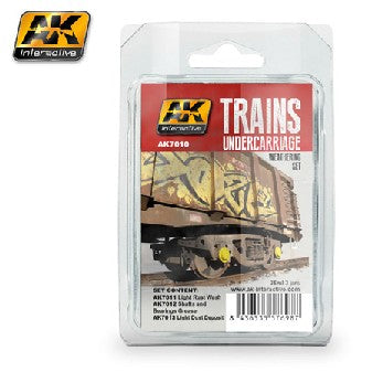 Black Forest® Hobby Supply Co AK Interactive 7010 Train Series: Undercarriage Weathering Enamel Paint Set (3 C — Glues,