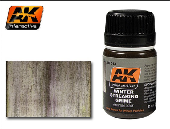 Black Forest® Hobby Supply Co AK Interactive 14 Winter Streaking Grime Enamel Paint 35ml Bottle — Glues, Paints, Tools > AK