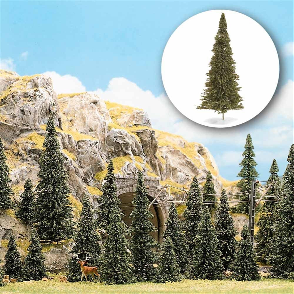 Busch 6572 N/TT Scale Pine Trees, pkg(60)
