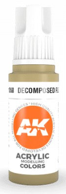 Black Forest® Hobby Supply Co AK Interactive 11058 Decomposed Flesh 3G Acrylic Paint 17ml Bottle — Glues, Paints, Tools > AK