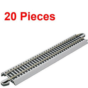 Bachmann 44581 9" Staight Nickel Silver E-Z HO Train Track (20 Pieces)