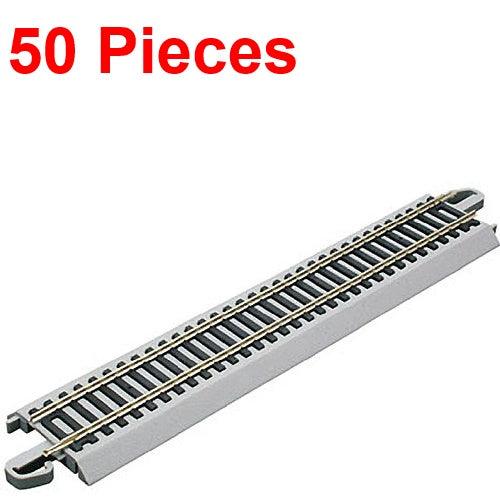 Bachmann 44581 9" Staight Nickel Silver E-Z HO Train Track (50 Pieces)