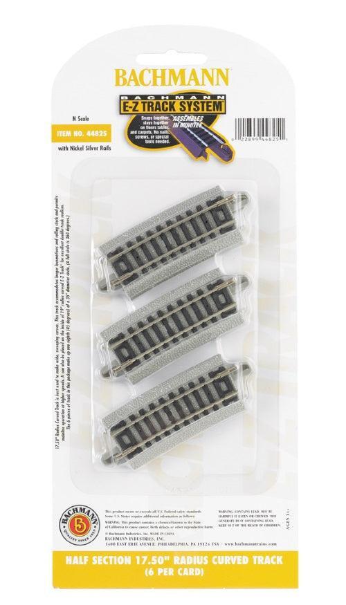PowerHobby Bachmann 44825 N Half Section 17.50" Radius Curved Track (6)