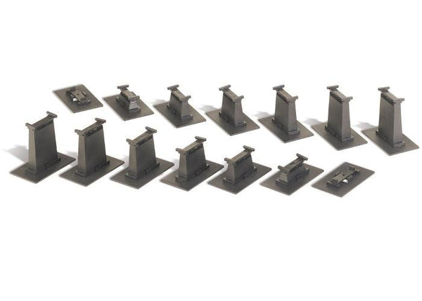 Bachmann 44871 N Scale 16-Piece Graduated Pier Set