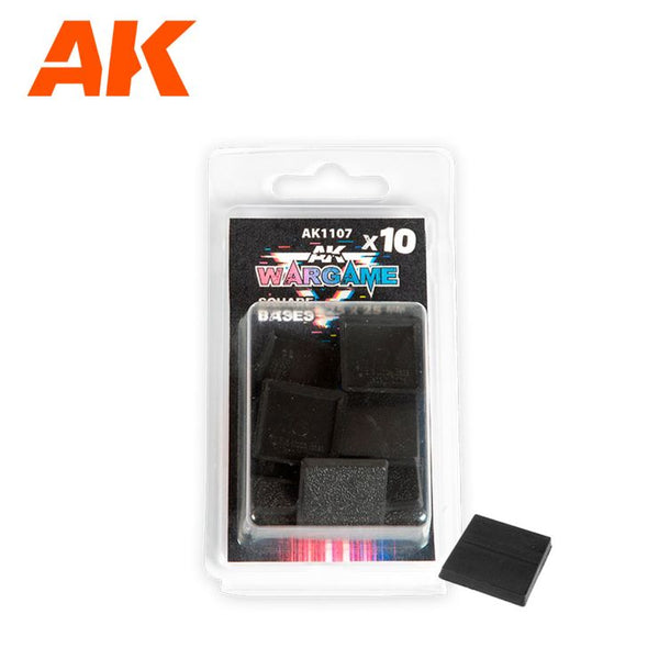 Black Forest® Hobby Supply Co AK Interactive 1107 Wargame: Square Base 25x25mm (10) — Paints, Tools, Supplies > AK