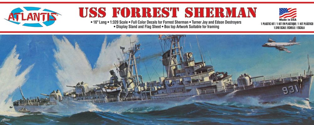 Black Forest® Hobby Supply Co Atlantis Models 352 1/320 USS Forrest Sherman Guided Missile Destroyer (formerly — Sci-Fi &