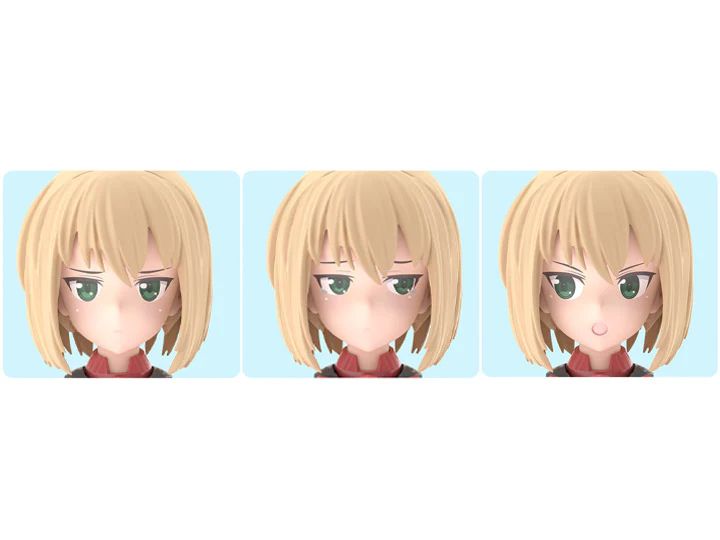 Bandai 30MS Option Face Parts Facial Expression Set 5 [Color