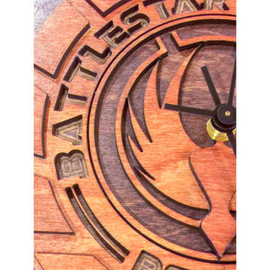 CCHobbyFun Battlestar Galactica Laser Cut Stained Wood Clock