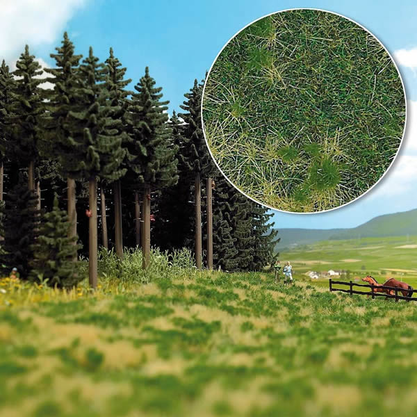 Black Forest® Hobby Supply Co Busch 1308 HO Scale Thinning Grass Pad - 11-11/16 x 8-1/4" Edge Of Forest Grass — HO Scale