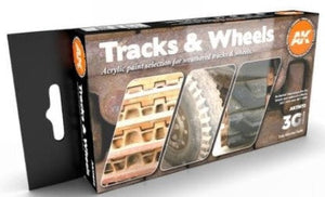 Black Forest® Hobby Supply Co AK Interactive 11672 Track & Wheels 3G Acrylic Paint Set (6 Colors) 17ml Bottles — Glues,