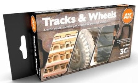 Black Forest® Hobby Supply Co AK Interactive 11672 Track & Wheels 3G Acrylic Paint Set (6 Colors) 17ml Bottles — Glues,
