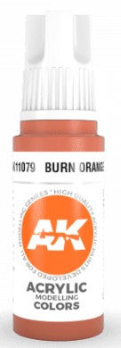 Black Forest® Hobby Supply Co AK Interactive 11079 Burn Orange 3G Acrylic Paint 17ml Bottle — Glues, Paints, Tools > AK