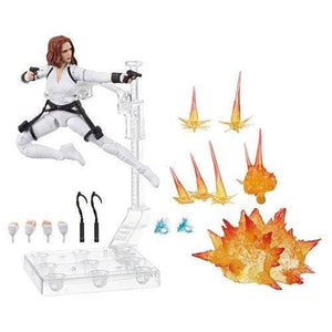 ToyShnip Black Widow Marvel Legends 6-Inch Deluxe White Costume Action Figure with Stand — Toys & Games