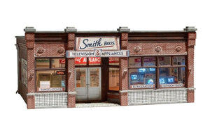 Woodland Scenics BR4959 N Scale Smith Brothers TV & Appliance Bulit