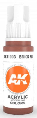 Black Forest® Hobby Supply Co AK Interactive 11093 Brick Red 3G Acrylic Paint 17ml Bottle — Glues, Paints, Tools > AK