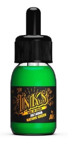 Black Forest® Hobby Supply Co AK Interactive 16008 Inks: Nature Green Acrylic 30ml Bottle — Paints, Tools, Supplies > AK