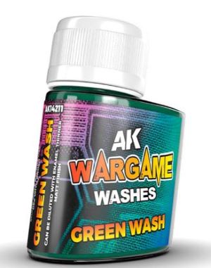 Black Forest® Hobby Supply Co AK Interactive 14211 Wargame: Green Wash Enamel 35ml Bottle — Paints, Tools, Supplies > AK
