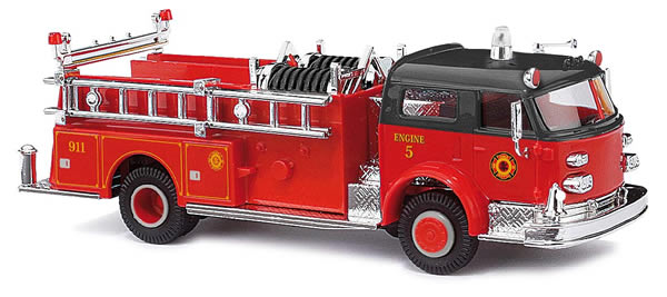 Black Forest® Hobby Supply Co Busch 46018 HO Scale 1968 American LaFrance Closed-Cab Pumper - Fire Department — HO Scale