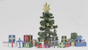 Black Forest® Hobby Supply Co Busch 1140 HO Scale Christmas Gift Set with Tree — HO Scale Scenery > Busch