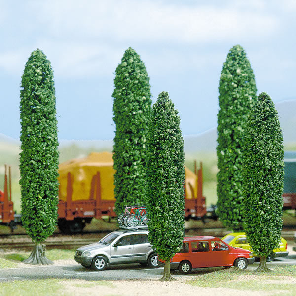 Black Forest® Hobby Supply Co Busch 6228 A Scale Silver Poplar Trees -- 2-15/16 - 3-3/4" 7.5 - 9.5cm Tall (2) — All Scale