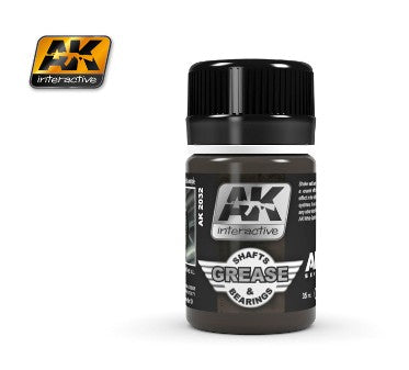 Black Forest® Hobby Supply Co AK Interactive 2032 Air Series: Shafts & Bearings Grease Enamel 35ml Bottle — Glues, Paints,