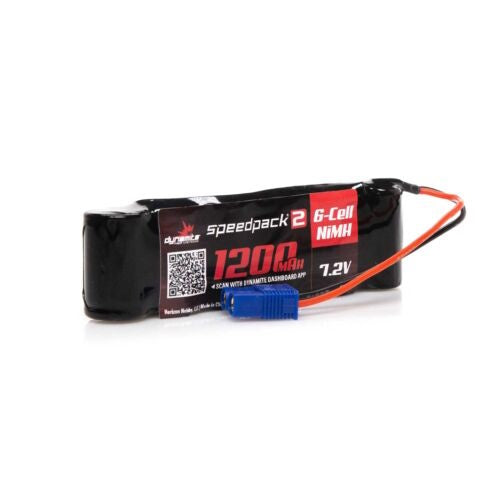 Dynamite DYNB2473 Speedpack2 7.2V 1200Ah 6-Cell NiMH Battery Long w/ EC3 Plug