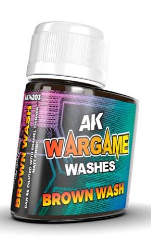Black Forest® Hobby Supply Co AK Interactive 14203 Wargame: Brown Wash Enamel 35ml Bottle — Paints, Tools, Supplies > AK
