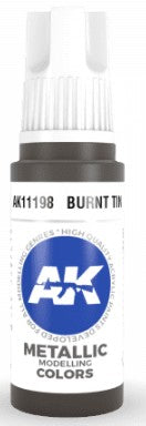 Black Forest® Hobby Supply Co AK Interactive 11198 Burnt Tin 3G Metallic Acrylic Paint 17ml Bottle — Glues, Paints, Tools >