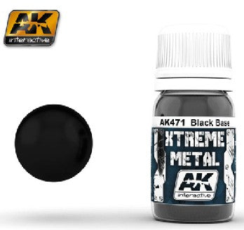 Black Forest® Hobby Supply Co AK Interactive 471 Xtreme Metal: Black Base Paint 30ml Bottle — Glues, Paints, Tools > AK