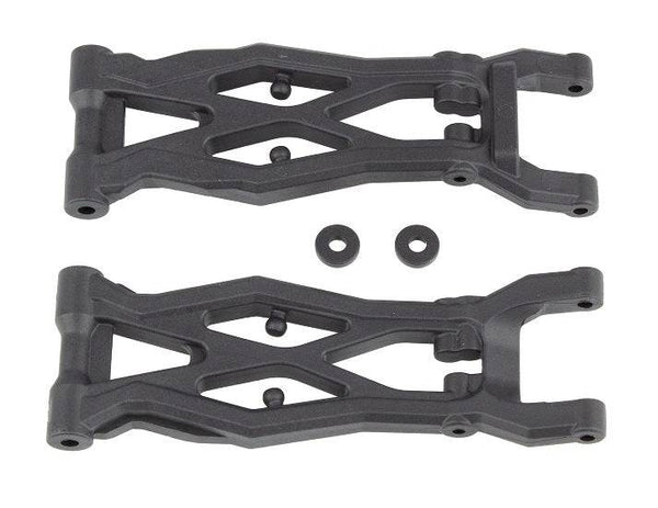 Associated 71141 RC10T6.2 Rear Suspension Arms, Gull Wing, Carbon Fiber