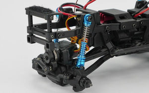 Carisma 16314 Blue Anodized Alloy Shocks for MSA-1E Rock Cralwer Trucks