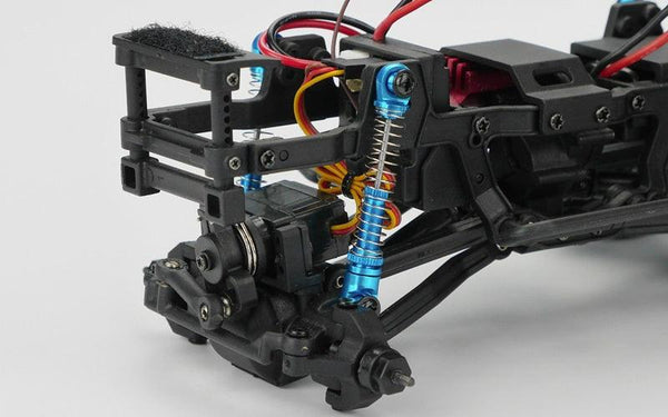 Carisma 16314 Blue Anodized Alloy Shocks for MSA-1E Rock Cralwer Trucks