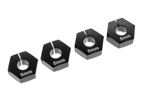 Corally Wheel Hex Adapter - Aluminum - 4 pcs: SBX410