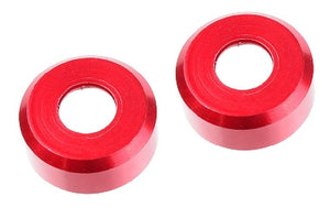 Corally HDA Suspension Arm Insert, Outer, Spacer 2.5mm, Aluminum, Red, 2pcs, for Spark