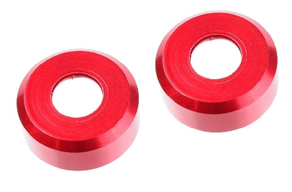 Corally HDA Suspension Arm Insert, Outer, Spacer 2.5mm, Aluminum, Red, 2pcs, for Spark