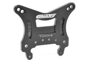 Corally Shock Tower, Asuga XLR, Front, Swiss Made 7075 T6, 5mm, Hard Anodized, Black, Made In Italy