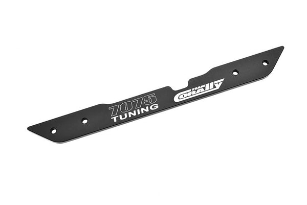 Corally Chassis Brace, Center Lower, Asuga XLR, Swiss Made 7075 T6, 3mm, Hard Anodized, Black, Made In Italy